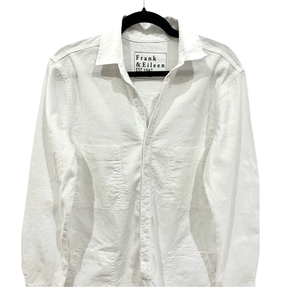 Frank & Eileen Ireland Playsuit Linen Romper Long Sleeve White Size Medium - Picture 5 of 8